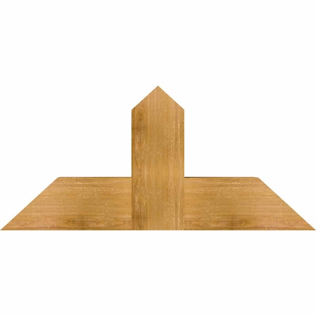 Ekena Millwork Portland Rough Sawn Timber Gable Bracket, Western Red Cedar, 36"W x 16"H x 6"D x 6"F, 11/12 Pitch GBW036X16X0606POR00RWR